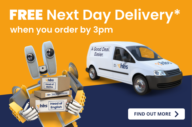 Enjoy free next day delivery when you order by 3pm with HBS